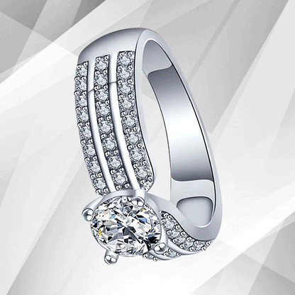 2.5Ct Round-Cut CZ Diamonds Solitaire Bridal Engagement Ring 18K White Gold Over