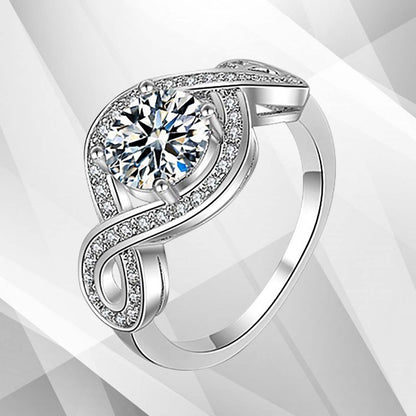 2.5Ct Round-Cut Diamond Cushion Halo Bridal Engagement Ring 18K White Gold Over
