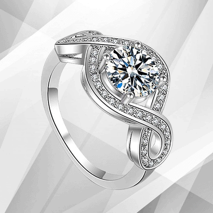 2.5Ct Round-Cut Diamond Cushion Halo Bridal Engagement Ring 18K White Gold Over