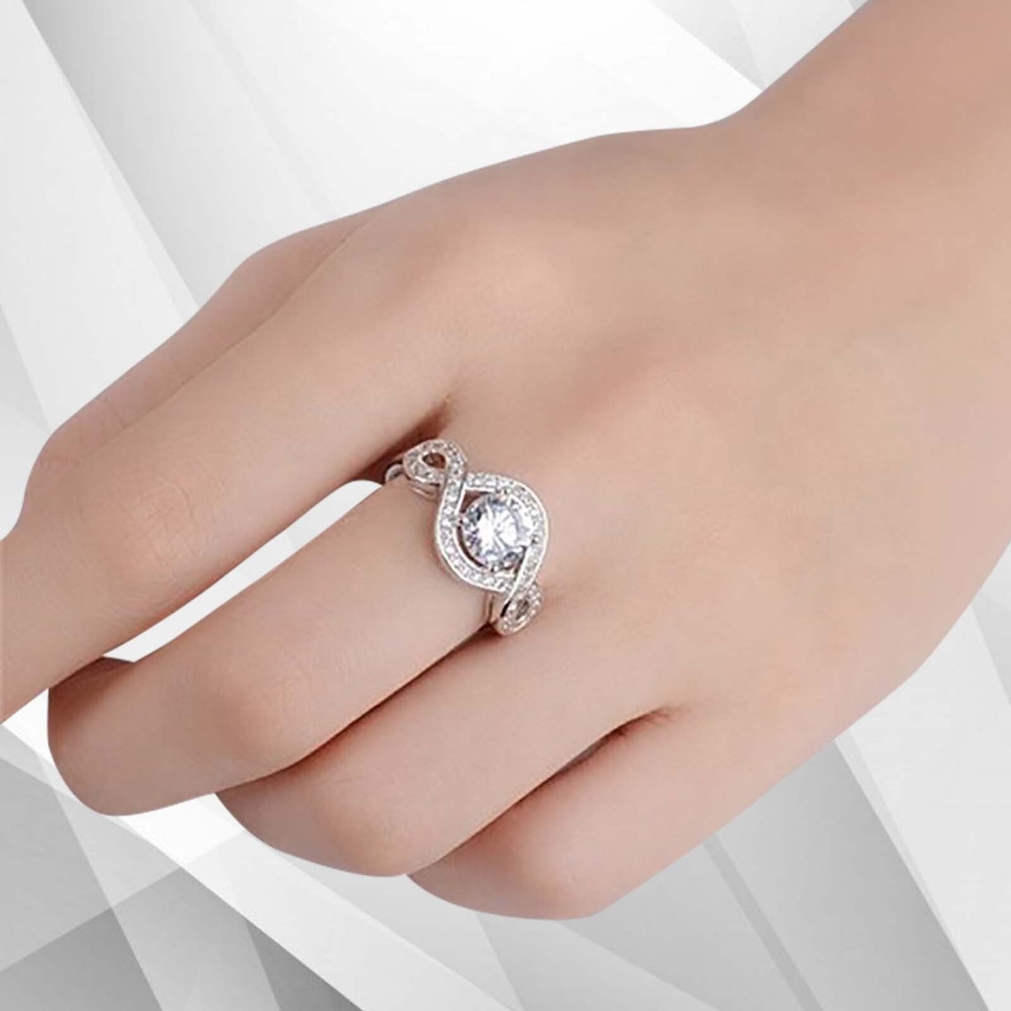 2.5Ct Round-Cut Diamond Cushion Halo Bridal Engagement Ring 18K White Gold Over