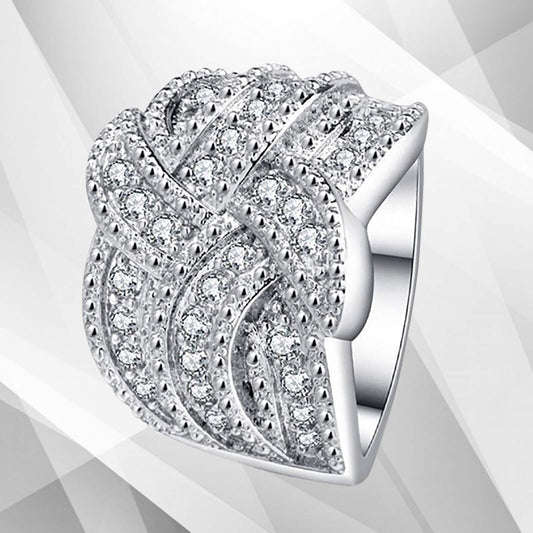 0.50Ct Round-Cut Sparkling CZ Diamonds Girls Engagement Ring 18K White Gold Over
