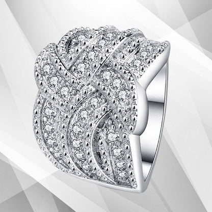 0.50Ct Round-Cut Sparkling CZ Diamonds Girls Engagement Ring 18K White Gold Over