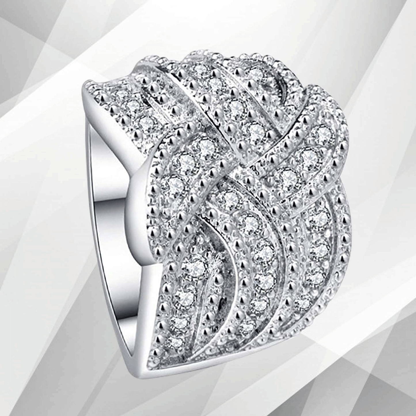 0.50Ct Round-Cut Sparkling CZ Diamonds Girls Engagement Ring 18K White Gold Over