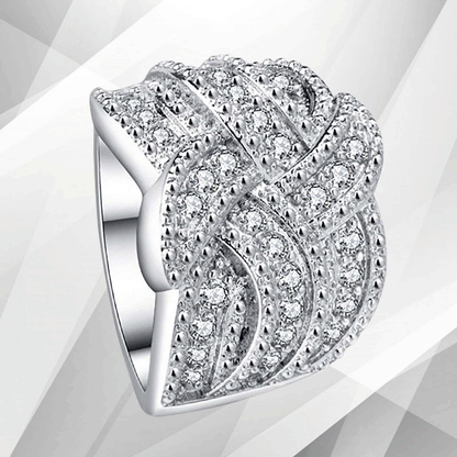 0.50Ct Round-Cut Sparkling CZ Diamonds Girls Engagement Ring 18K White Gold Over