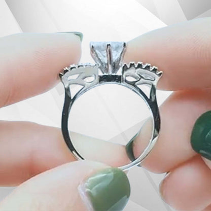 2.50Ct CZ Diamonds Luxury Bridal Engagement Double Ring Set 18Ct White Gold Over