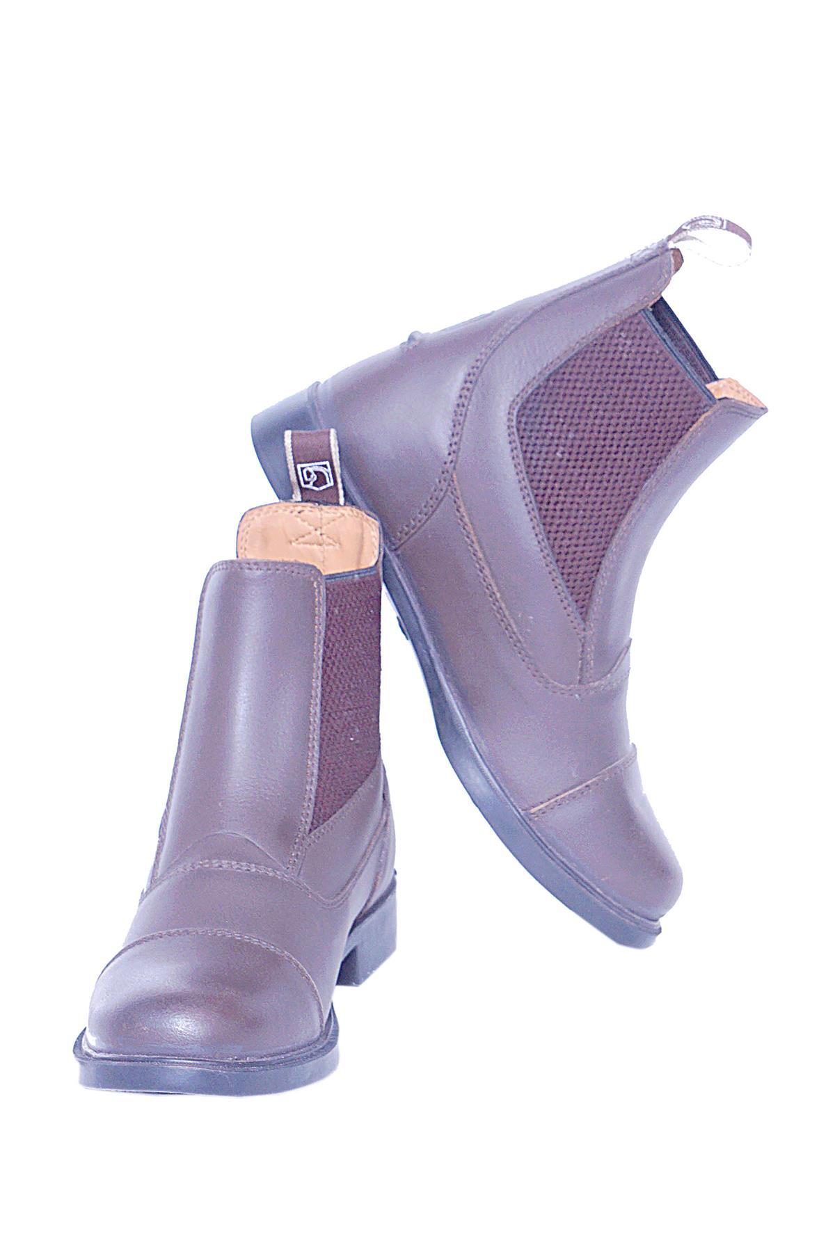 Equestrain Rider Horse Riding Boots Elasticated Leather Jodhpur Brown Black 4-8