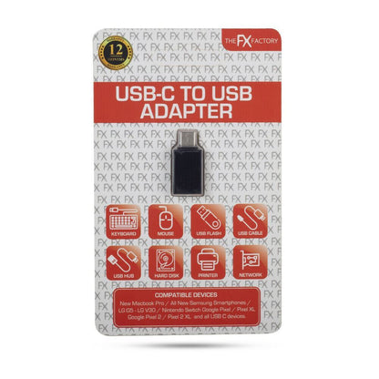 FX USB C to USB Adapter for All Type C Devices, Black