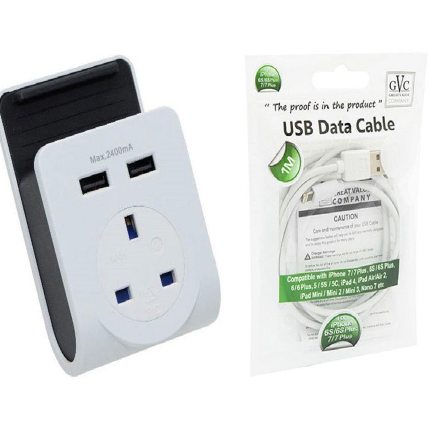 Power Adaptor 2 x USB Charger outlet (2.4A)