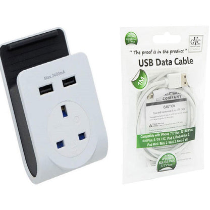 Power Adaptor 2 x USB Charger outlet (2.4A)