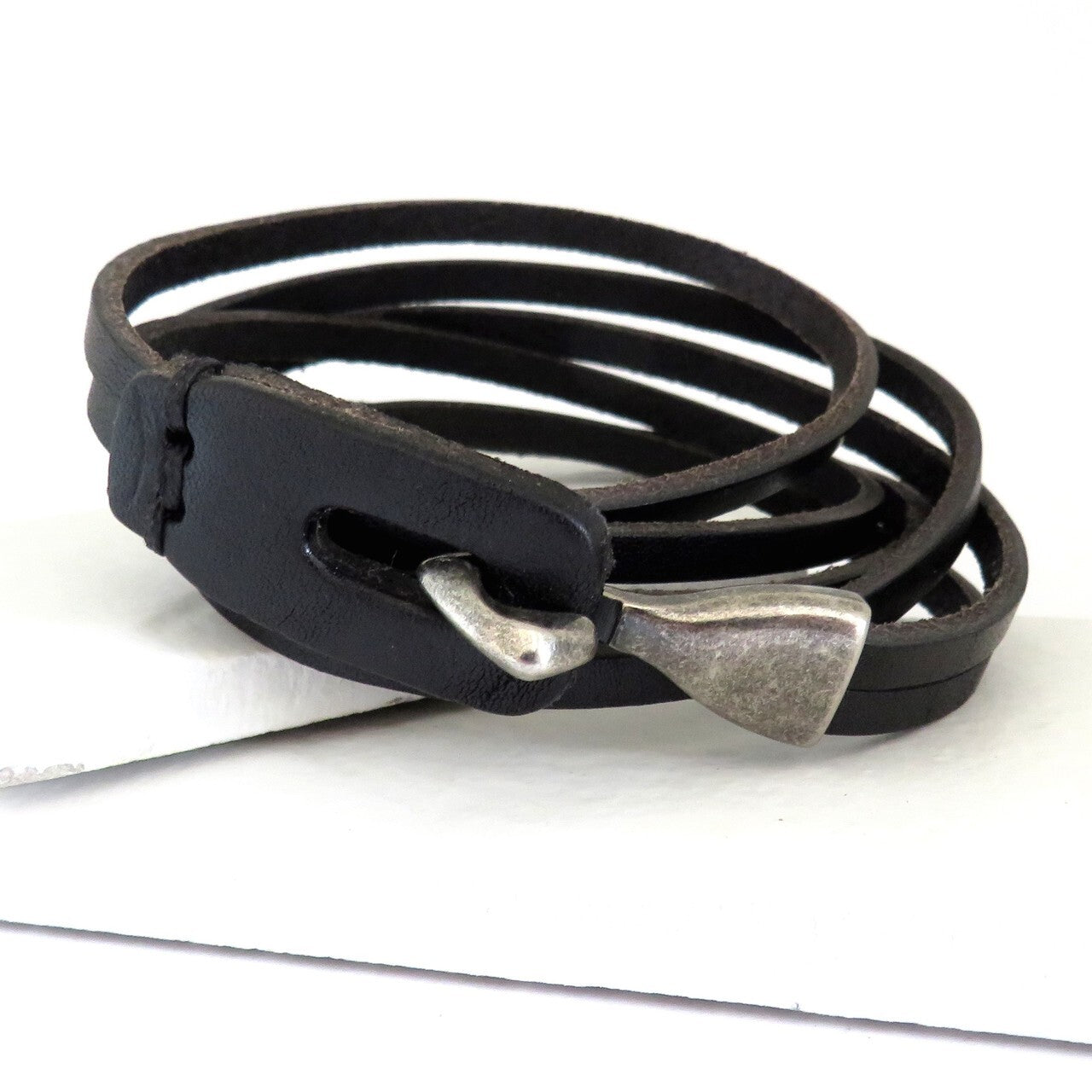 Mens Leather Wrap Bracelet