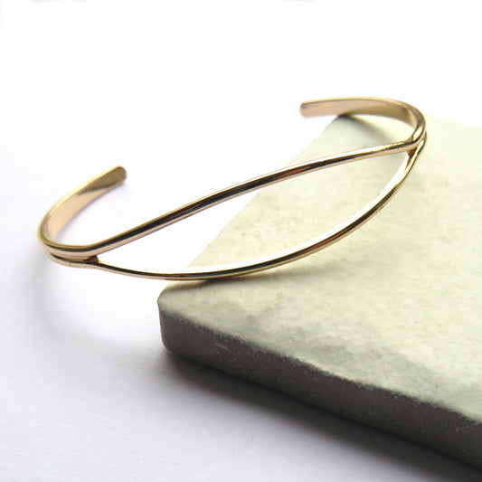 Gold Open Bangle 6034
