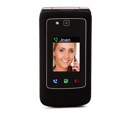 TT950 3G Flip Android Simple Whatsapp Mobile Phone & In Car Charger, Dock Charger, CB9 Nylon Holster Case & Vodafone Sim Card