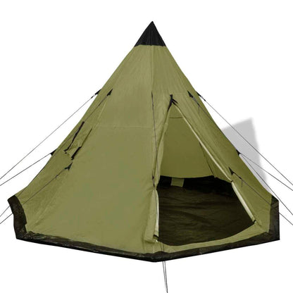 Four People Tent Camping Outdoors Vacation with Bag Green
