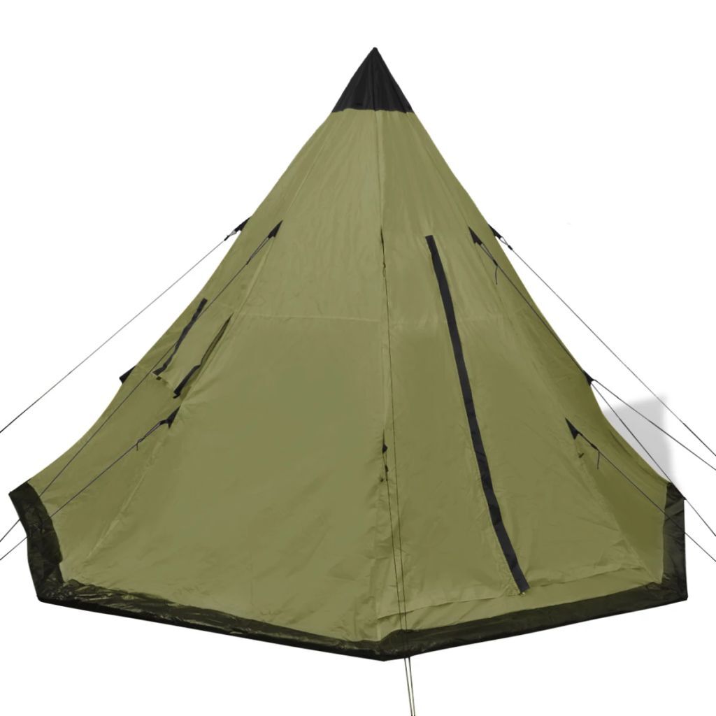 Four People Tent Camping Outdoors Vacation with Bag Green