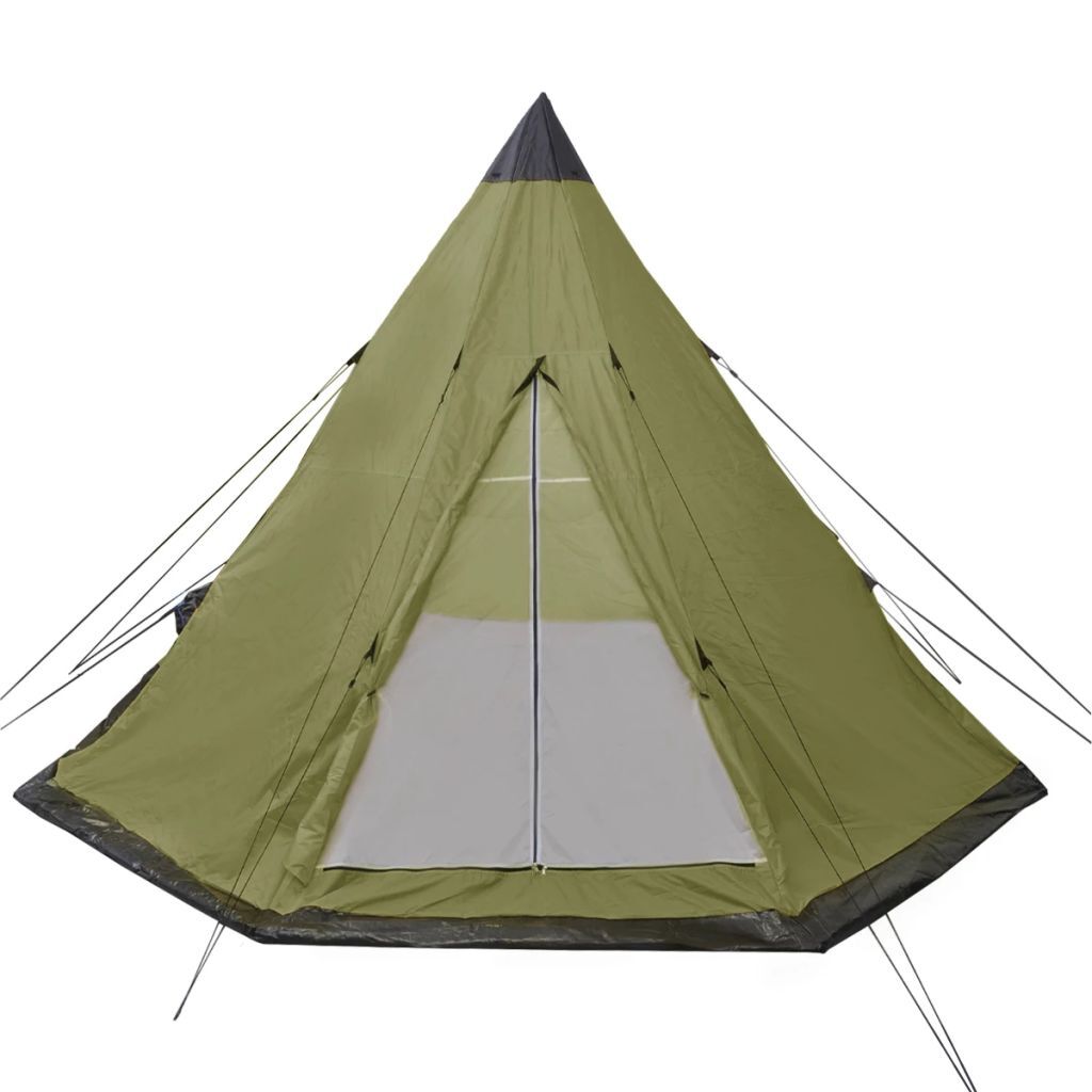 Four People Tent Camping Outdoors Vacation with Bag Green
