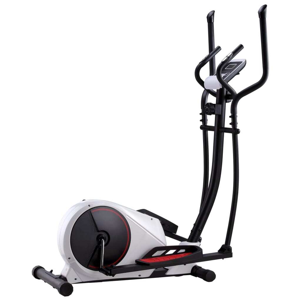 Magnetic Elliptical Trainer with Pulse Measurement Black & White