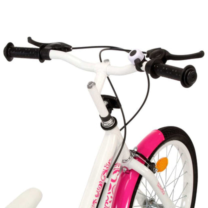 Kids Bike 18 inch Pink and White