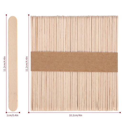 50pcs Natural Wooden Lolly Sticks For Desserts Kids DIY Art Project and Crafts