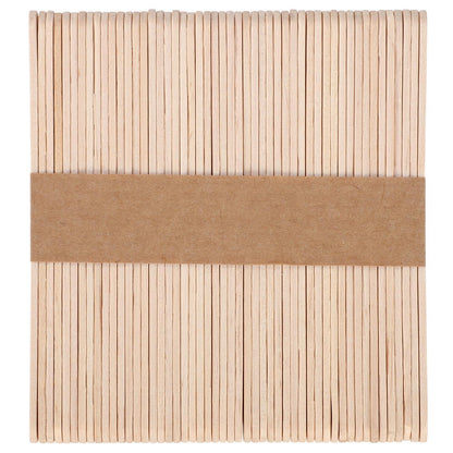 50pcs Natural Wooden Lolly Sticks For Desserts Kids DIY Art Project and Crafts
