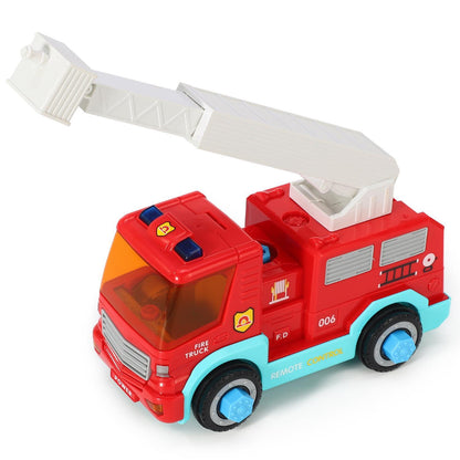 SOKA Build Your Own Take-A-Part Fire Truck Remote Controlled Kit w Light & Sound