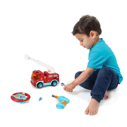 SOKA Build Your Own Take-A-Part Fire Truck Remote Controlled Kit w Light & Sound