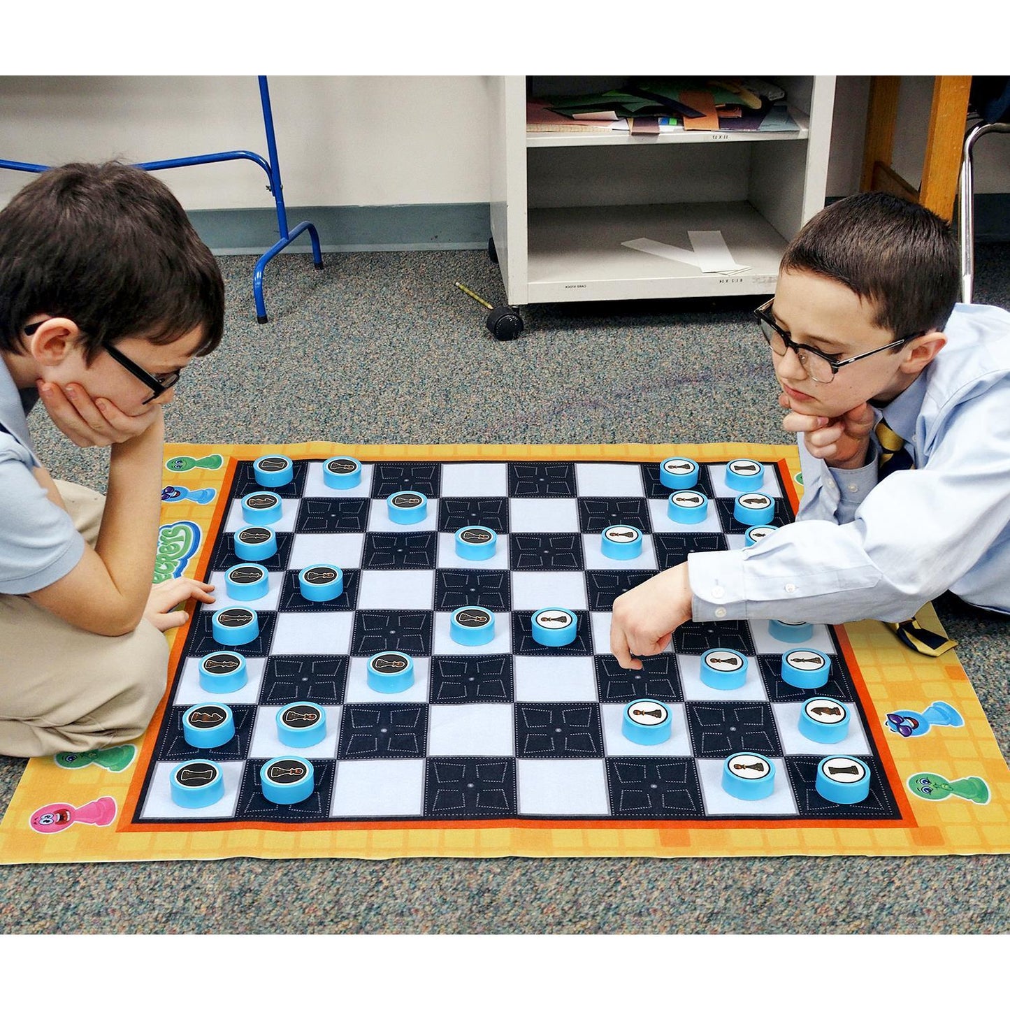 Chess & Checkers Giant Board Game Playmat Entertainment for Kids