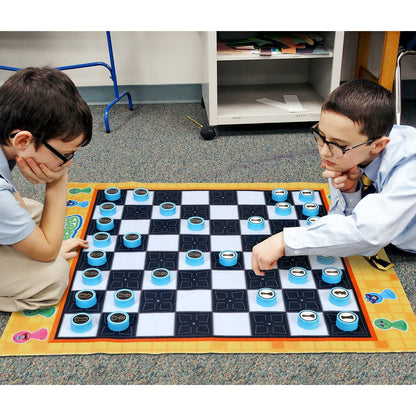 Chess & Checkers Giant Board Game Playmat Entertainment for Kids