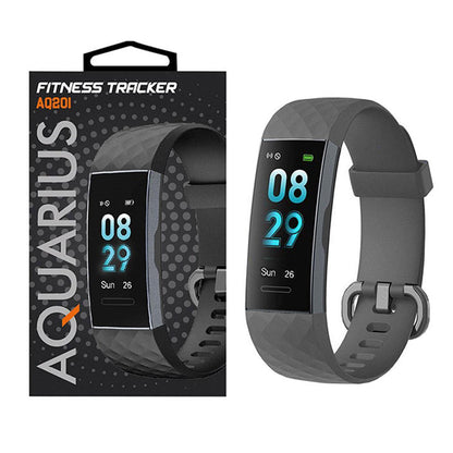 Aquarius IP67 Waterproof Bluetooth Fitness Tracker with Heart Monitor- Black