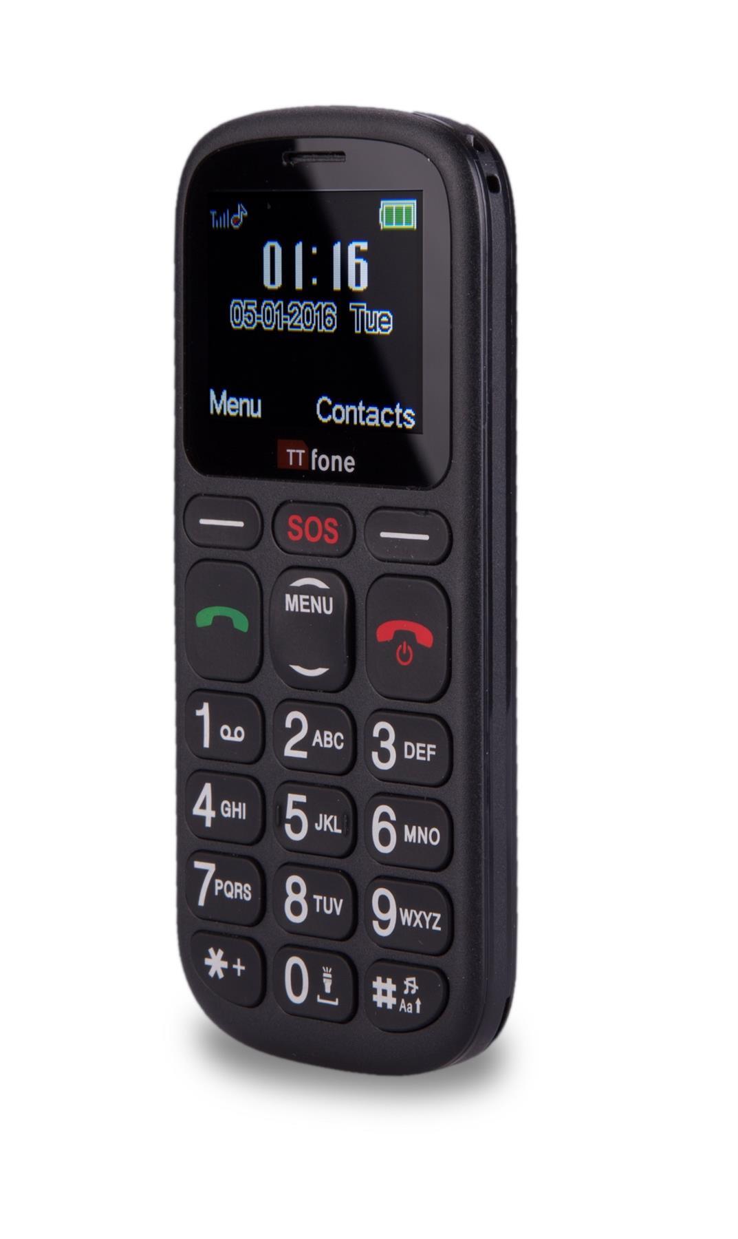 TT100 Comet Big Button Mobile Phone Eldery & SOS Button & CB4 Nylon Holster Case & Vodafone Sim Card