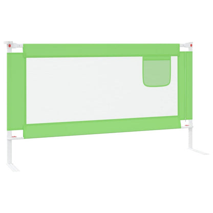 Toddler Safety Bed Rail Green 150x25 cm Fabric