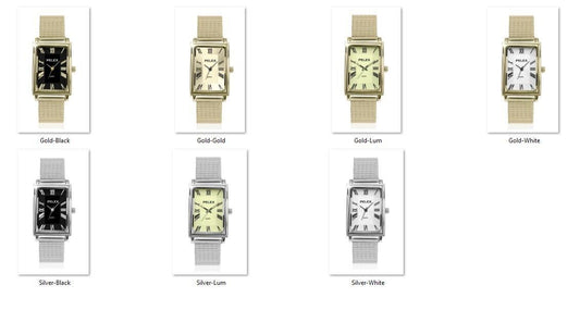 PELEX Gents Roman Numerals Expandable Bracelet Quartz Watch PLX-021 Available Multiple Colour