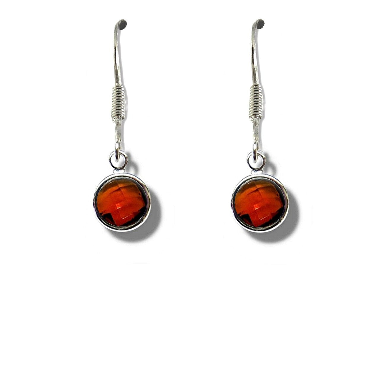 November Birthstone Drop Earrings - brown