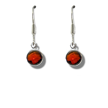 November Birthstone Drop Earrings - brown