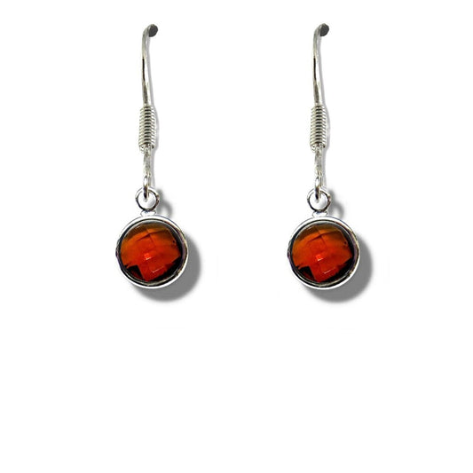 November Birthstone Drop Earrings - brown