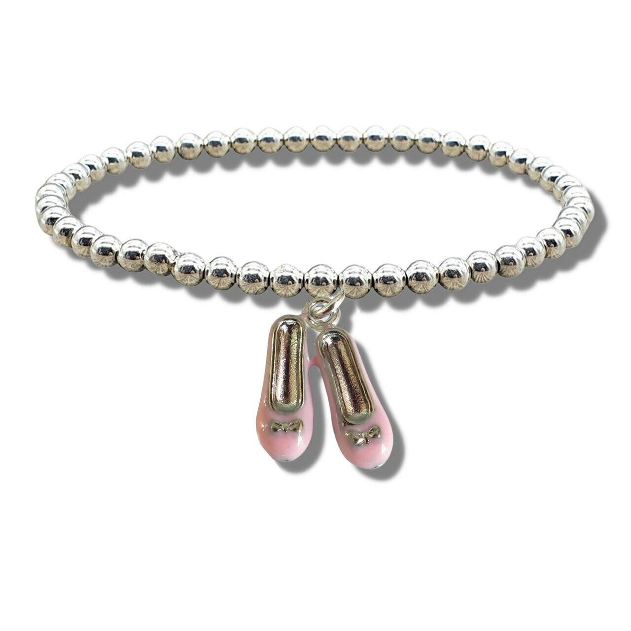 Girls Ballet Shoes Beaded Bracelet