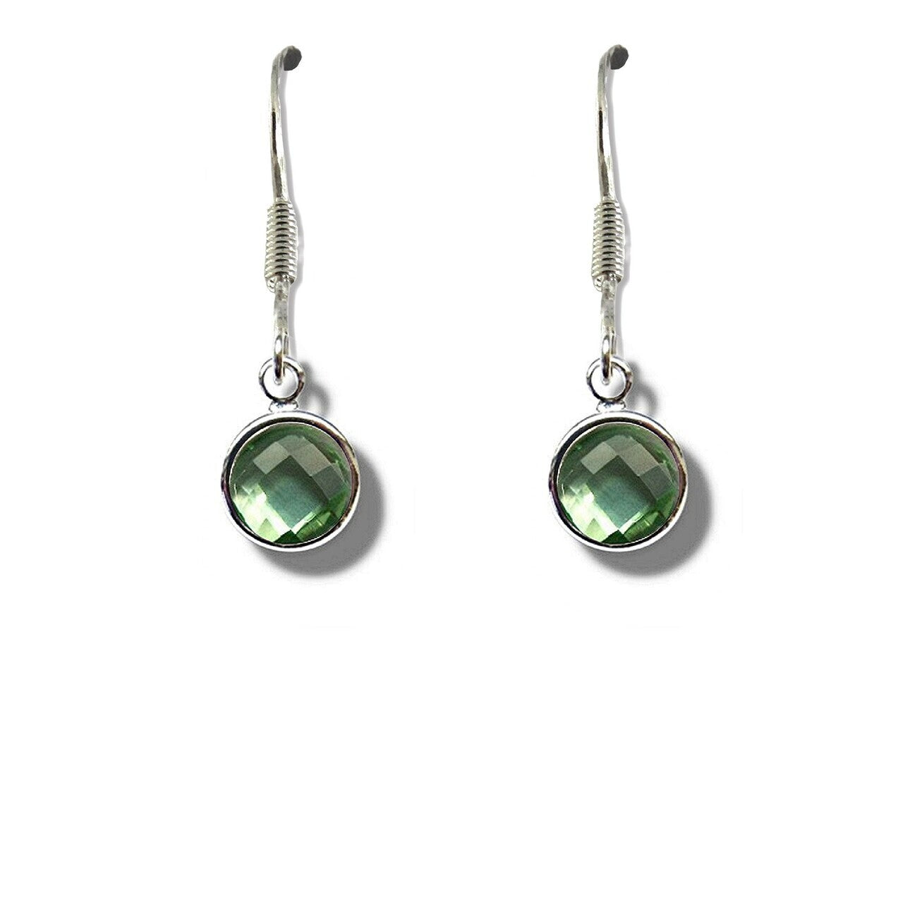 August Birthstone Drop Earrings - pale green