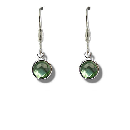 August Birthstone Drop Earrings - pale green