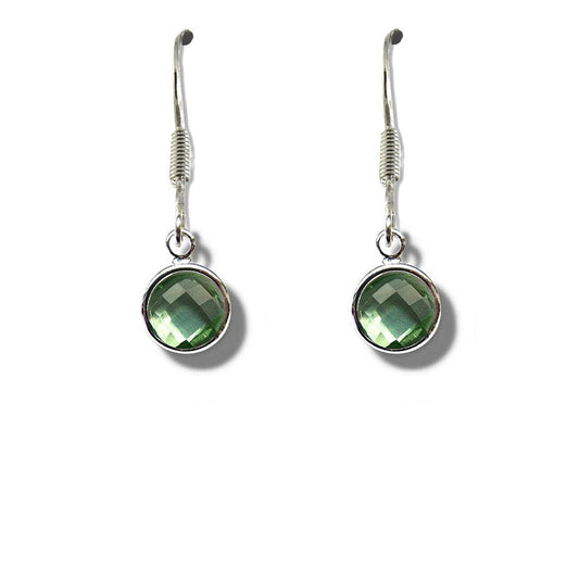 August Birthstone Drop Earrings - pale green