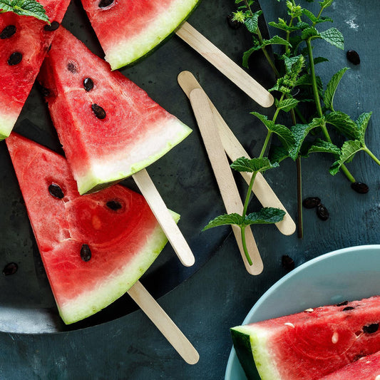 300pcs Wooden Lolly Sticks For Desserts Kids DIY Art Project and Crafts