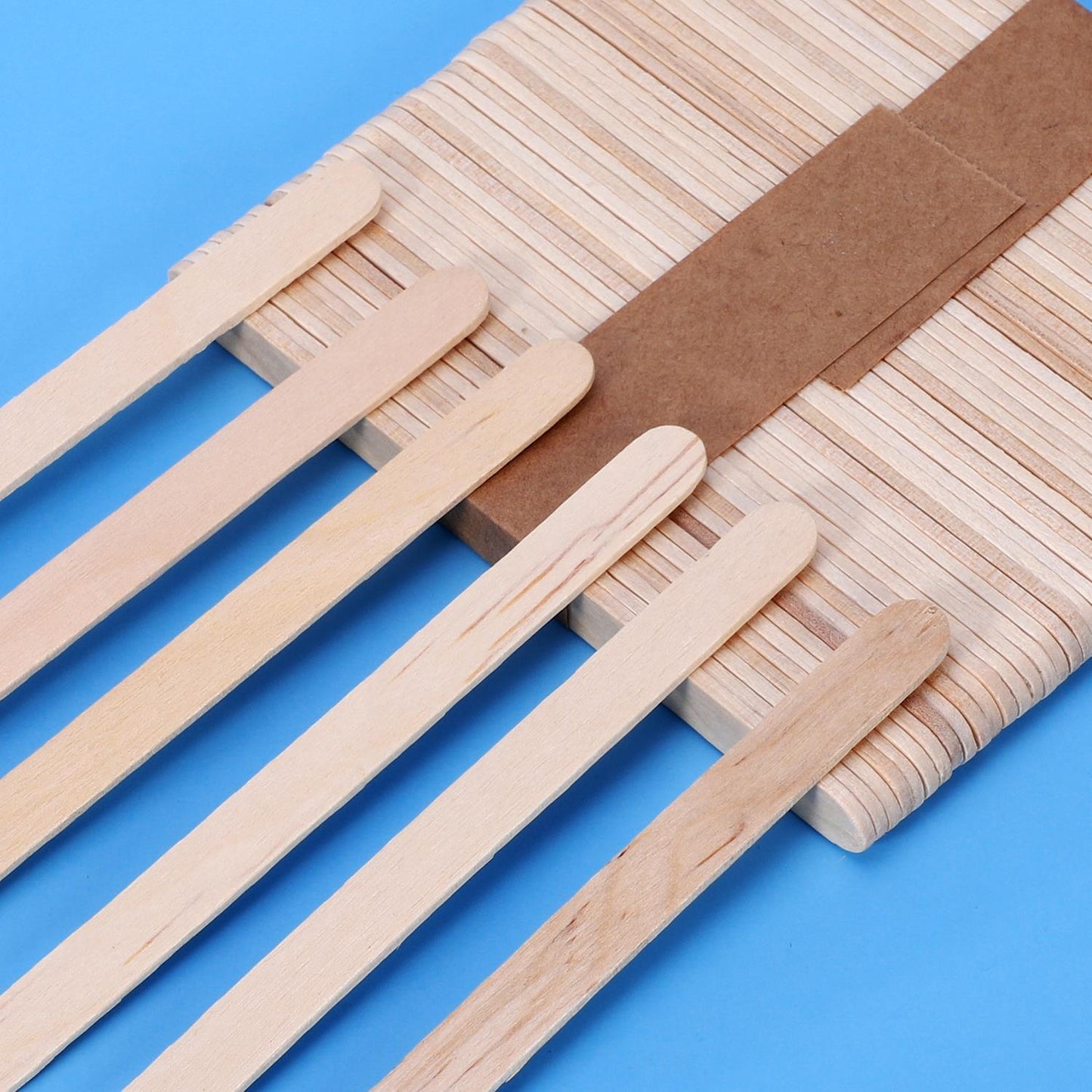 300pcs Wooden Lolly Sticks For Desserts Kids DIY Art Project and Crafts