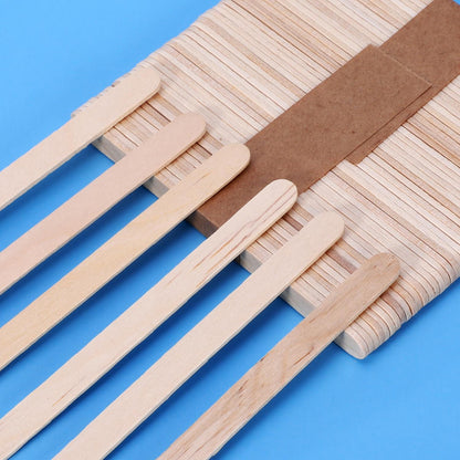 300pcs Wooden Lolly Sticks For Desserts Kids DIY Art Project and Crafts