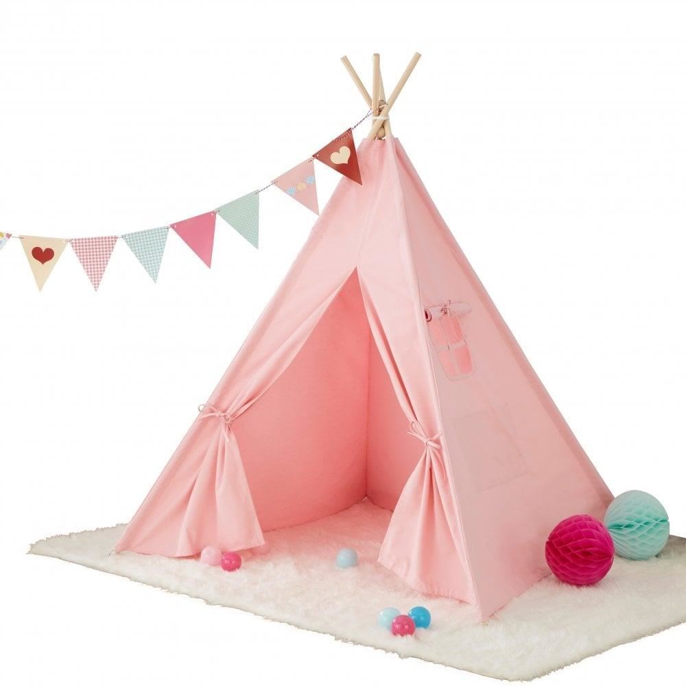 Canvas Kids Indian Tent TeePee - Pink