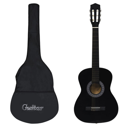 Classical Guitar for Beginner with Bag Black 3/4 36"