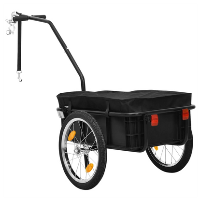 Bike Cargo Trailer/Hand Wagon 155x60x83 cm Steel Black