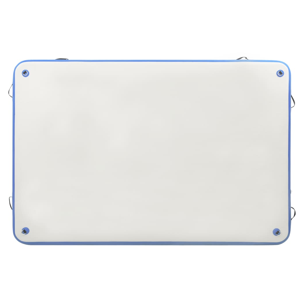 Inflatable Floating Deck Blue and White 200x150x15 cm