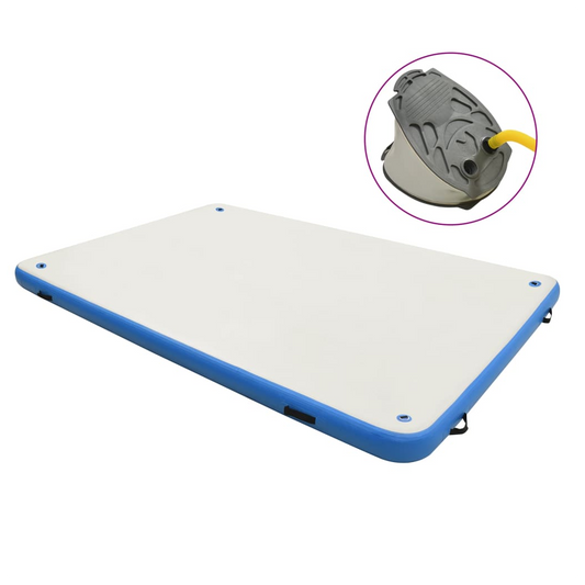 Inflatable Floating Deck Blue and White 300x300x15 cm