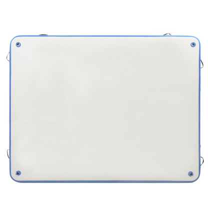 Inflatable Floating Deck Blue and White 300x300x15 cm