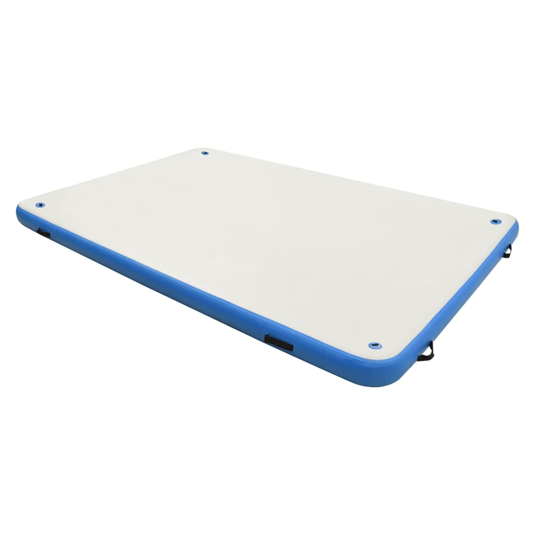 Inflatable Floating Deck Blue and White 300x150x15 cm