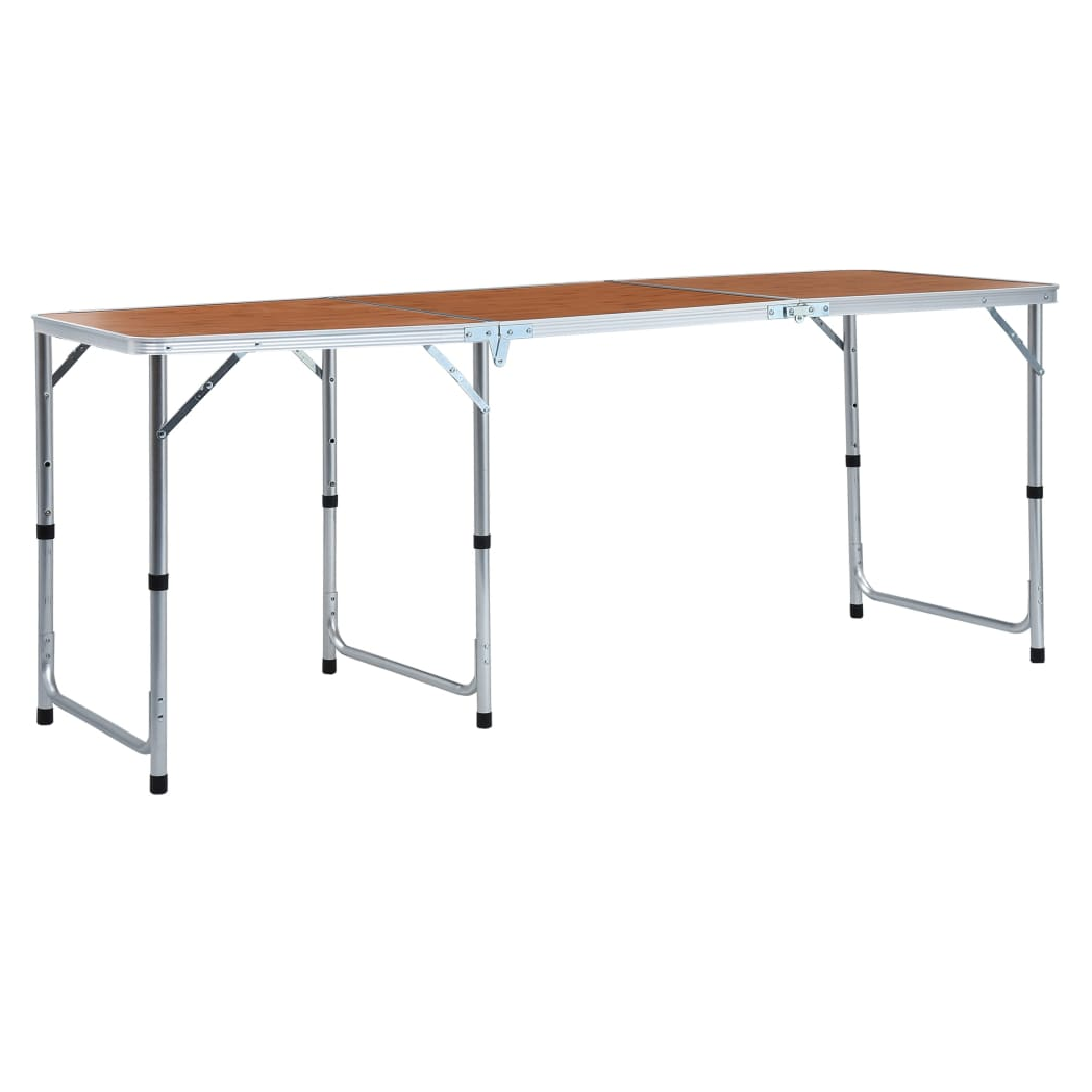 Foldable Camping Table Aluminium 180x60 cm