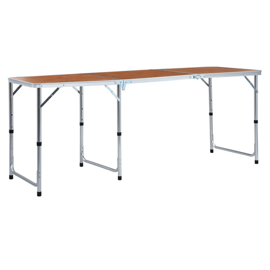 Foldable Camping Table Aluminium 180x60 cm